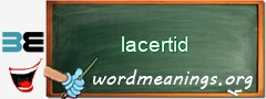 WordMeaning blackboard for lacertid